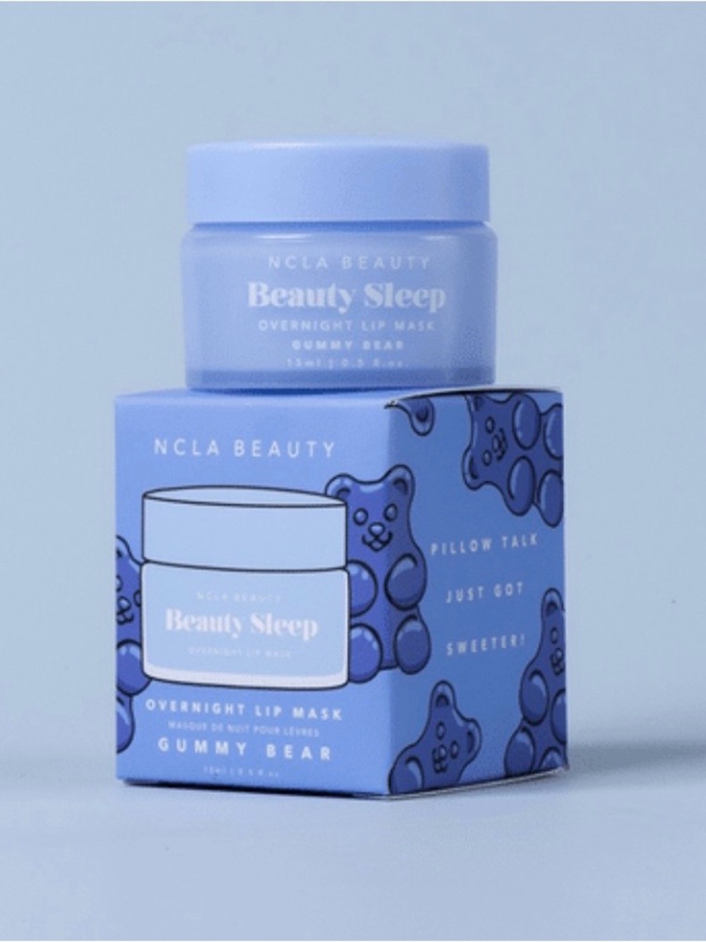 NCLA Beauty Beauty Sleep Overnight Lip Mask — Blue (Gummy Bear) NEW